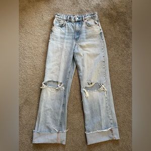 Zara High Rise Wide Leg Jeans